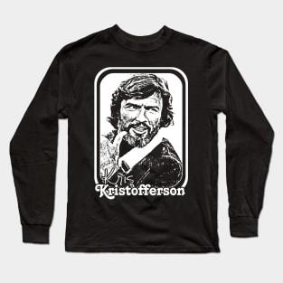 Kris Kristofferson // Retro Style Country Music Fan Gift Long Sleeve T-Shirt